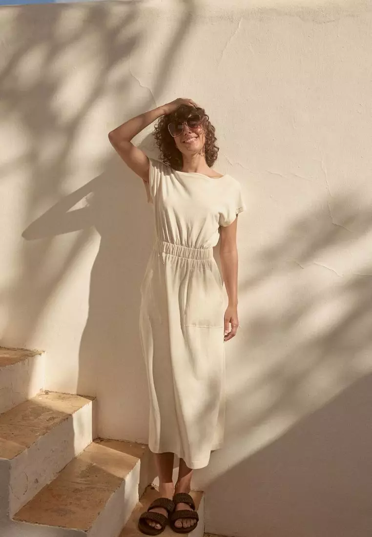Buy NEXT 100% Cotton Summer Midi T-Shirt Dress 2025 Online ZALORA