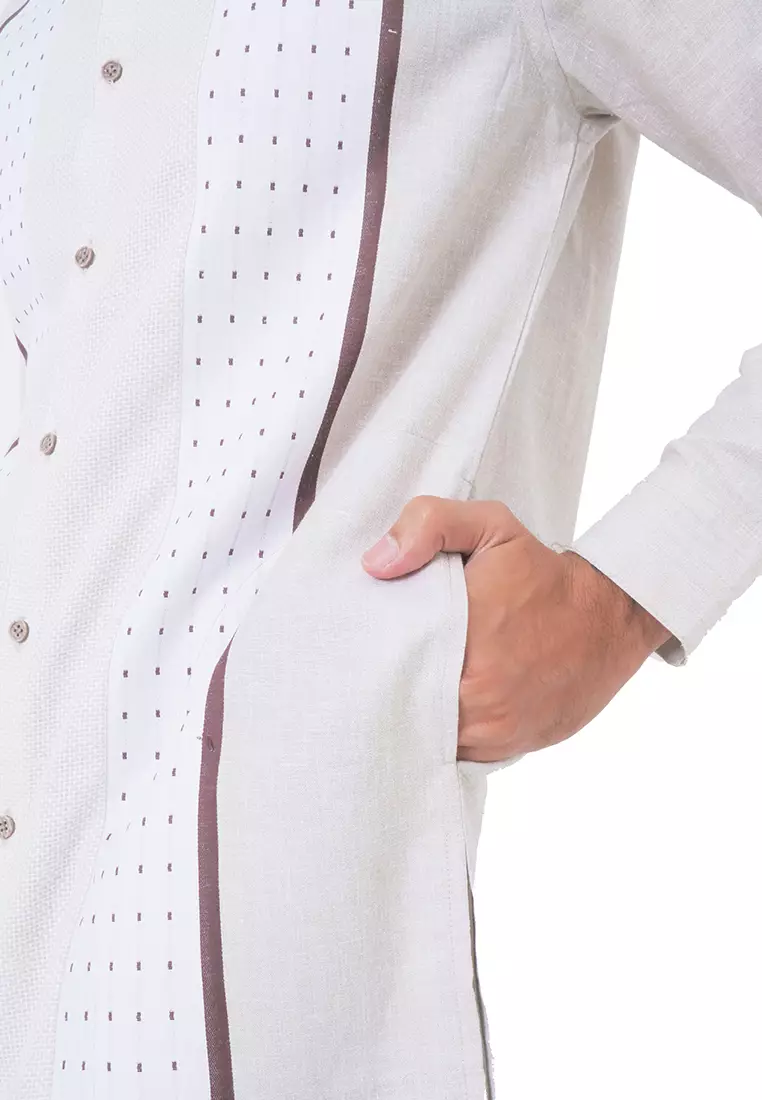 MOC Gamis Pria Lengan Panjang USTAR - KHAKI