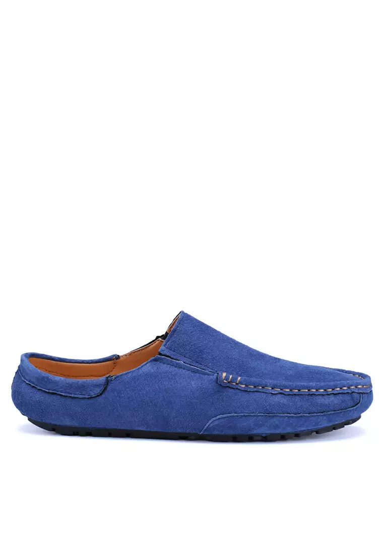 Mens blue suede best sale casual shoes