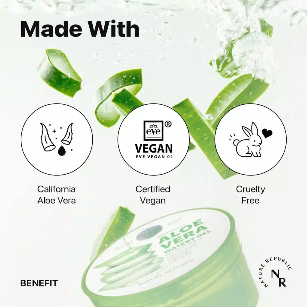 NATURE REPUBLIC [4 PCS] Aloe Vera 92% Soothing Gel 300ml + Real Nature Mask Sheet ( 3ea )