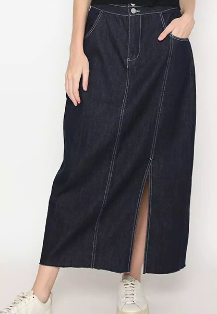 Mannequin Maxi Denim Skirt