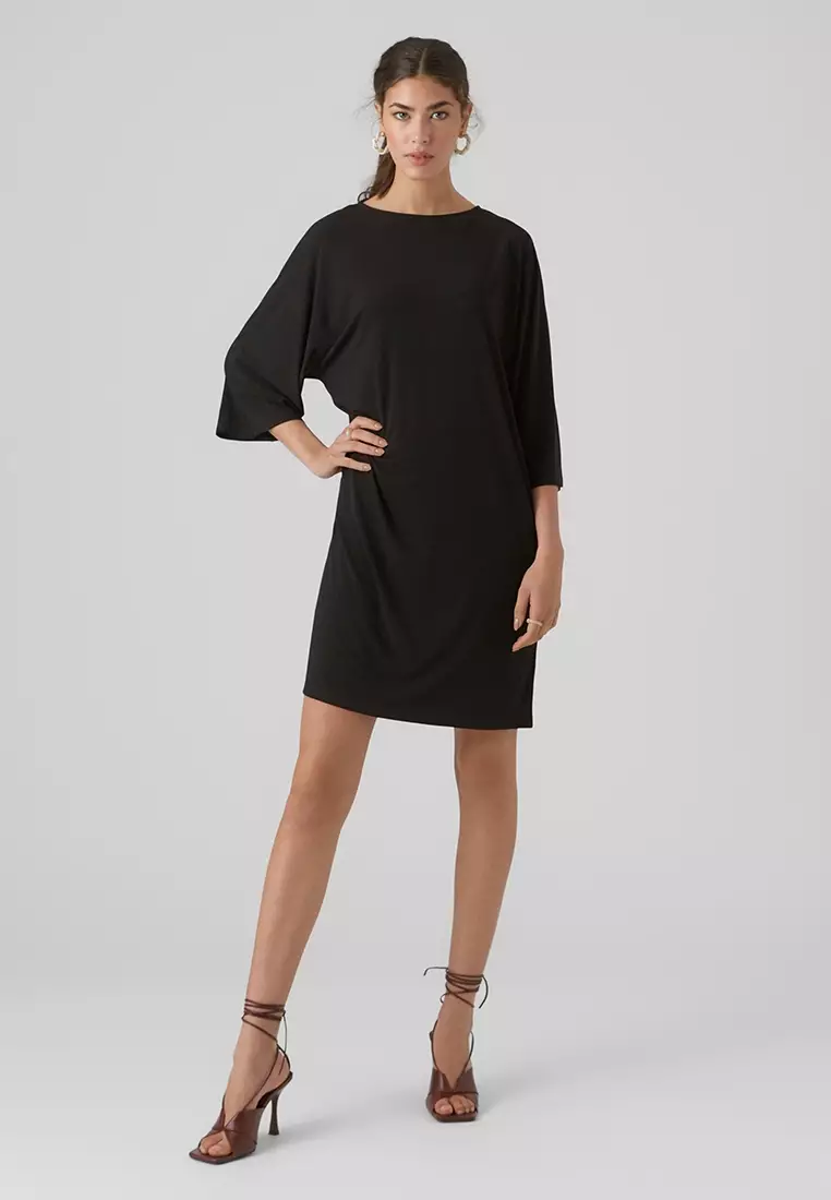 Rasmine 3/4 Bat Sleeve Short Dress