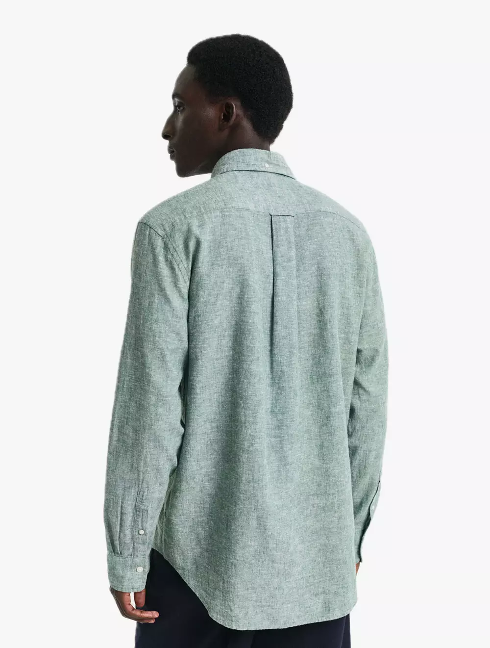 GANT - Pakaian Pria - Reg Cotton Linen Shirt - Woody Green
