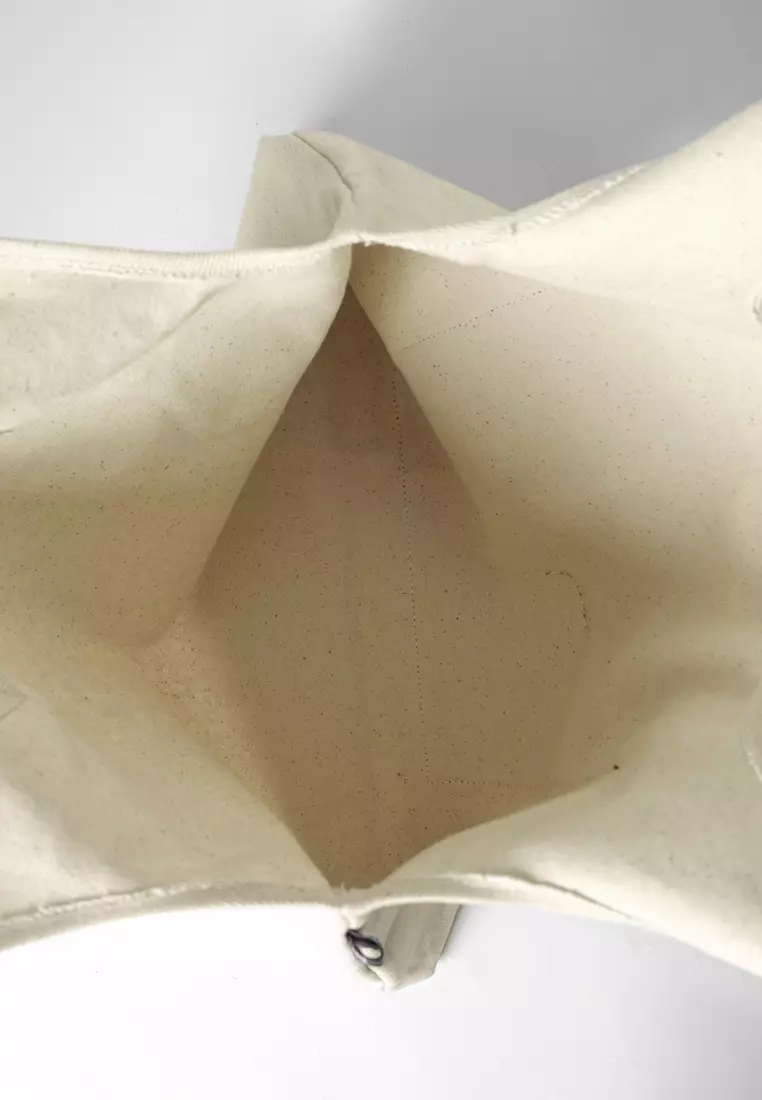 Pamole Tote Bag Totebag Kanvas Tas Belanja - Naya Series - BW Komb Hitam