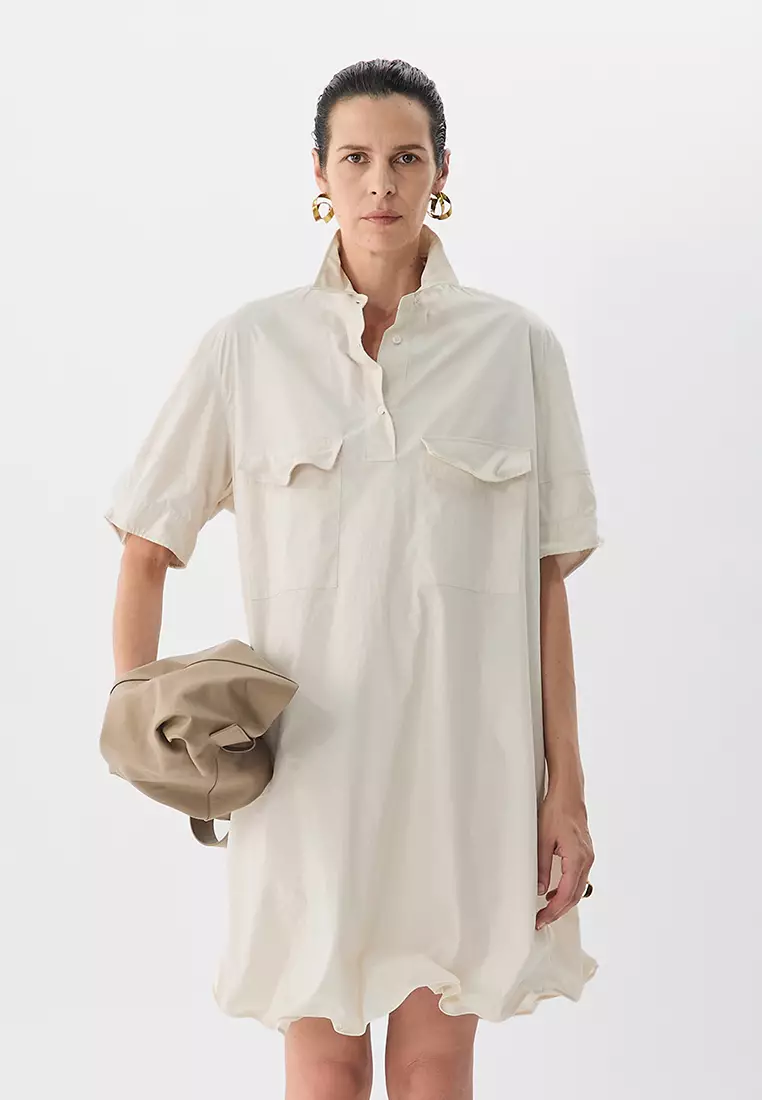 Cotton short-sleeved dress