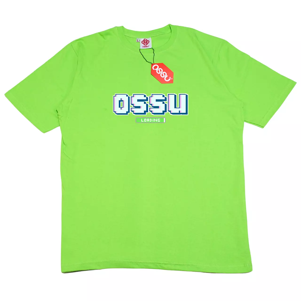OSSU Logo Font Loading - Green Tshirt