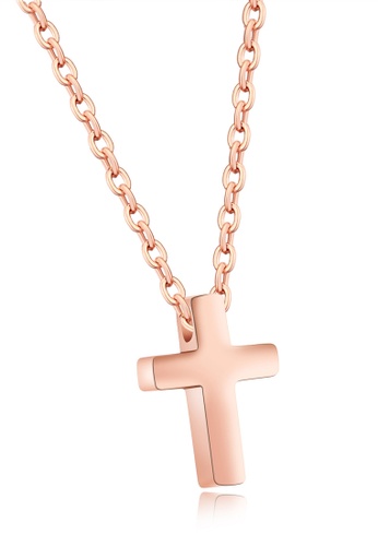 Trendyshop gold Cross Pendant Necklace (Gold) 61592ACDA9545FGS_1