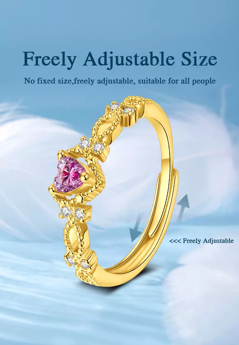 Cincin Wanita Korea Mini Berlian Perhiasan Cewek Adjustable Titanium Anti Luntur