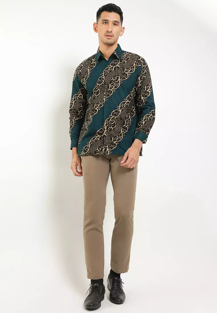 BATIK TALENTA EXCLUSIVE Lengan panjang motif BIRU PARANG 02