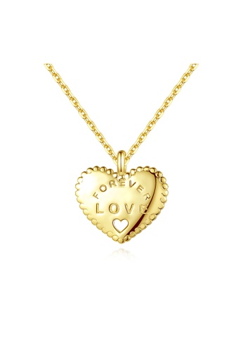 SUNRAIS gold Premium Silver S925 Gold Heart Necklace 6F5C9AC955DAFAGS_1
