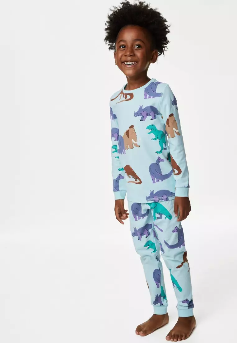 Buy MARKS SPENCER Cotton Rich Dinosaur Pyjamas 2024 Online