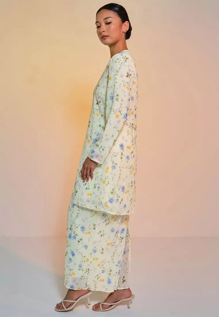 Bulanara Blouse & Skirt - Lime Spring