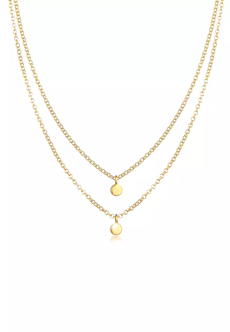 網上選購Elli Jewelry Necklace Heirloom Necklace Layer Circle Geo