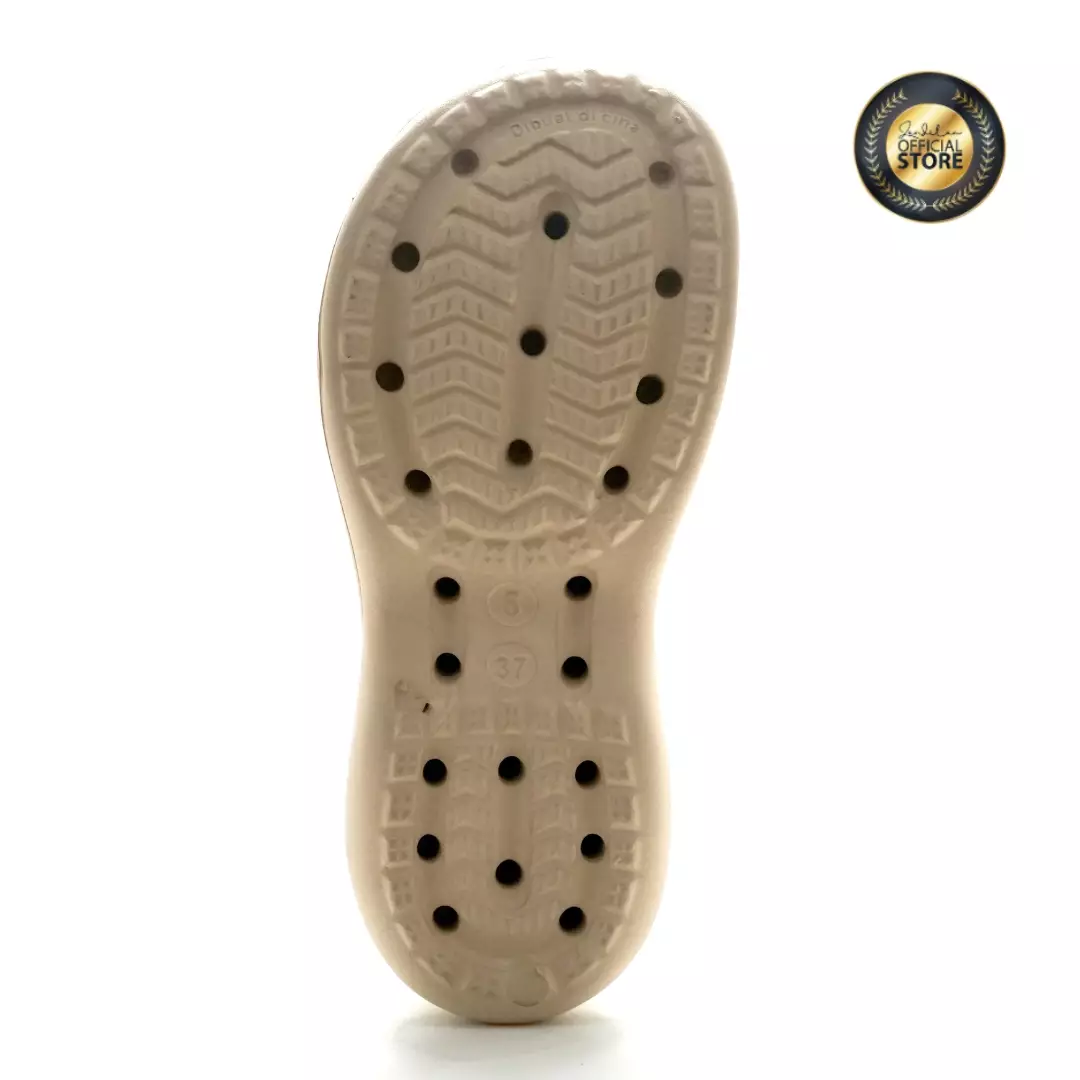 ZANDILAC - SANDAL WANITA DEWASA CH220468WD - COKLAT JAHE full karet