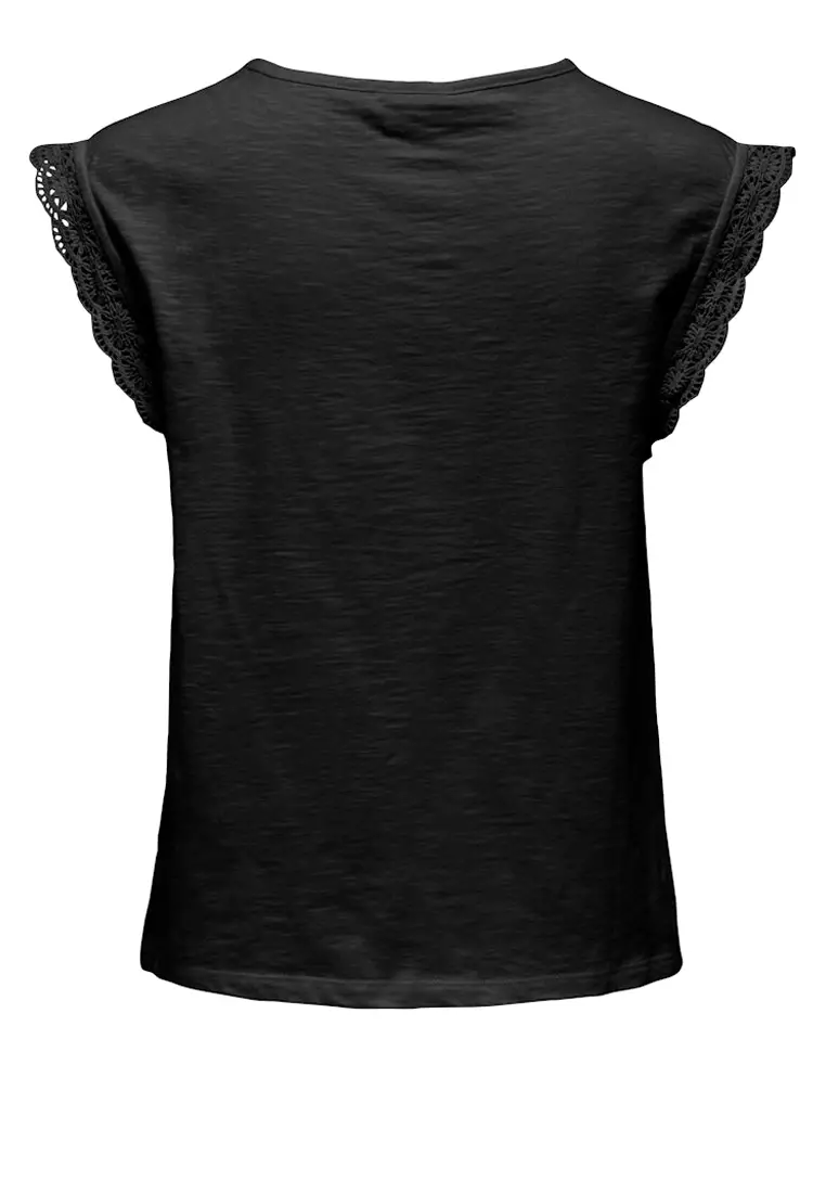 Sleeveless Crochet Jersey Top