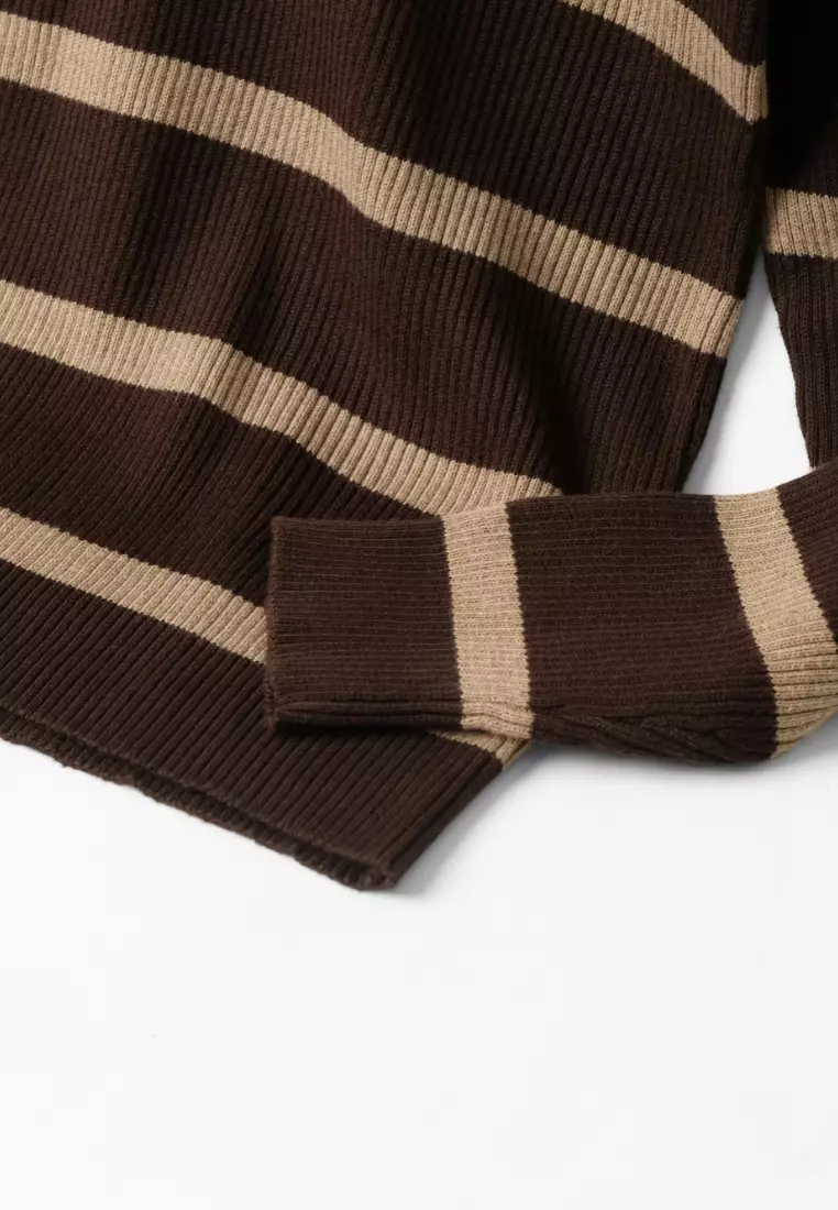 Kale Dickson Brown / Sweater Rajut Lengan Panjang Pria premium berbahan dasar cotton wool
