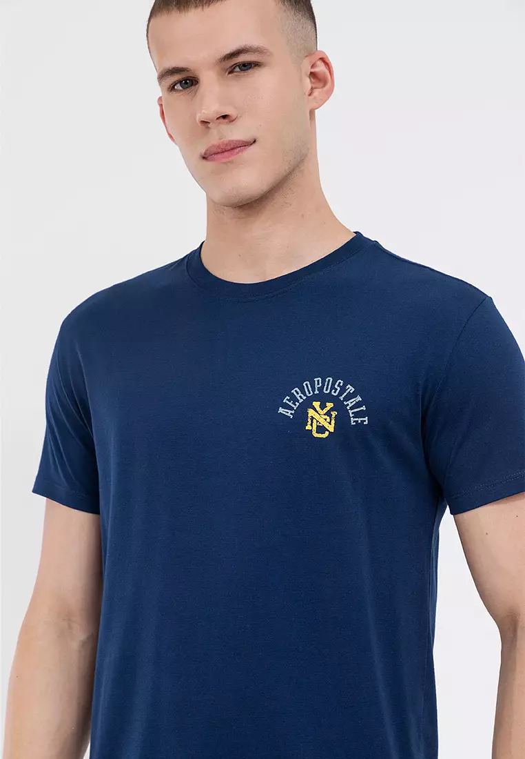 T-shirt Graphique Aeropostale Since 1987 Taille M - Coton Bleu Neuf Avec étiquettes