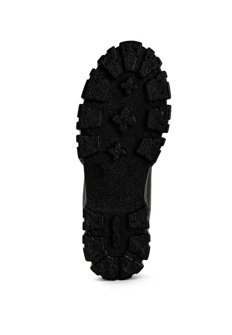 Chunky Chelsea Rain Boots In Black