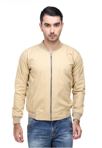 Jual Hamlin Hamlin Jems Jaket Bomber Pria Wanita Deluxe Jacket Material Canvas Baby Premium Original Cream Original Zalora Indonesia