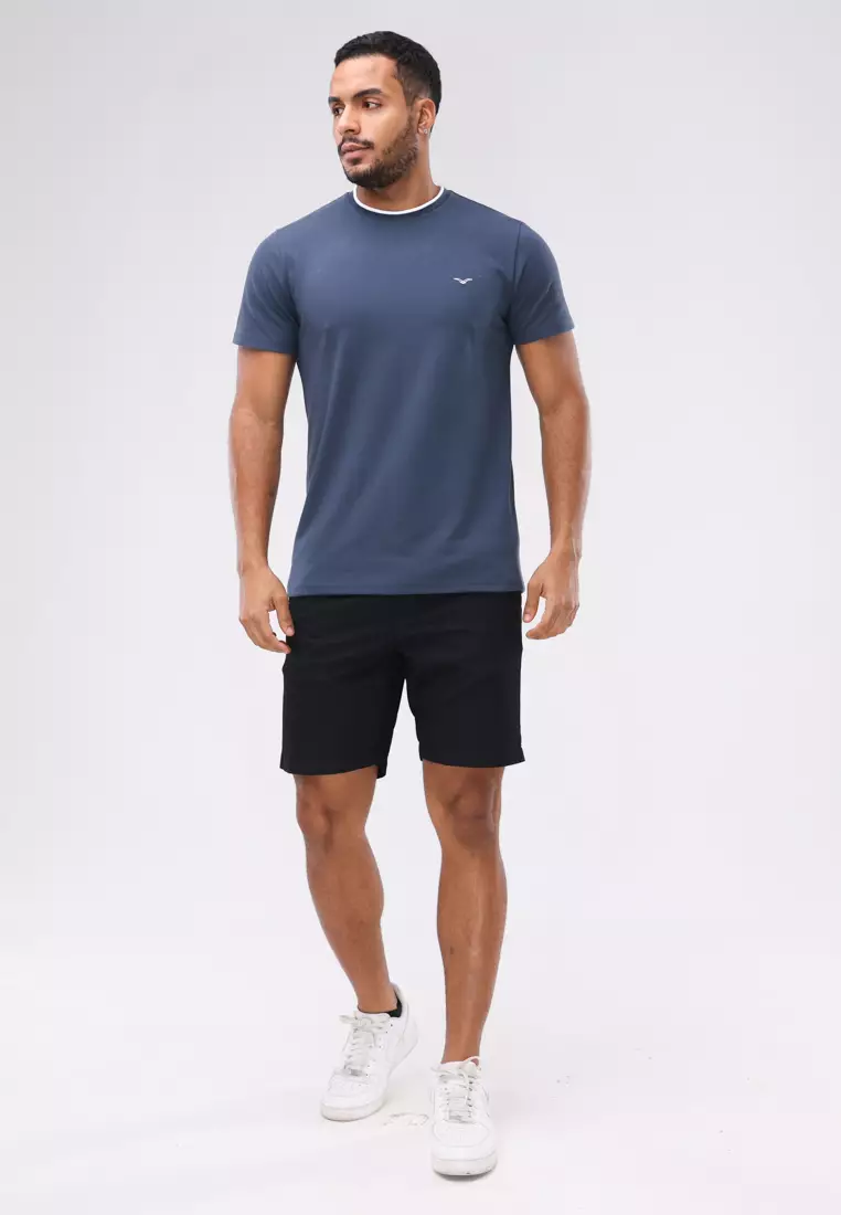 Round Neck Pique Short Sleeves