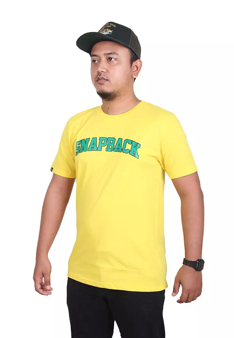 Snapback T-Shirt Kuning Dewasa Logo Snapback Hijau