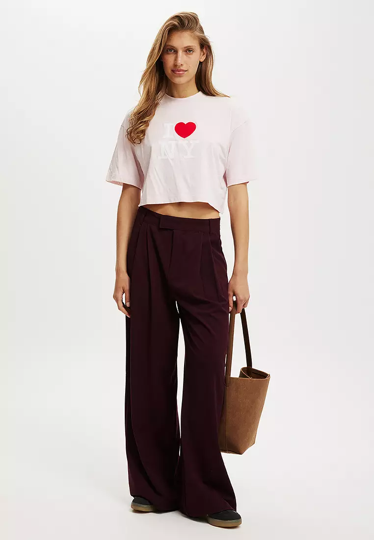 Licensed Cropped Boxy Graphic Tee