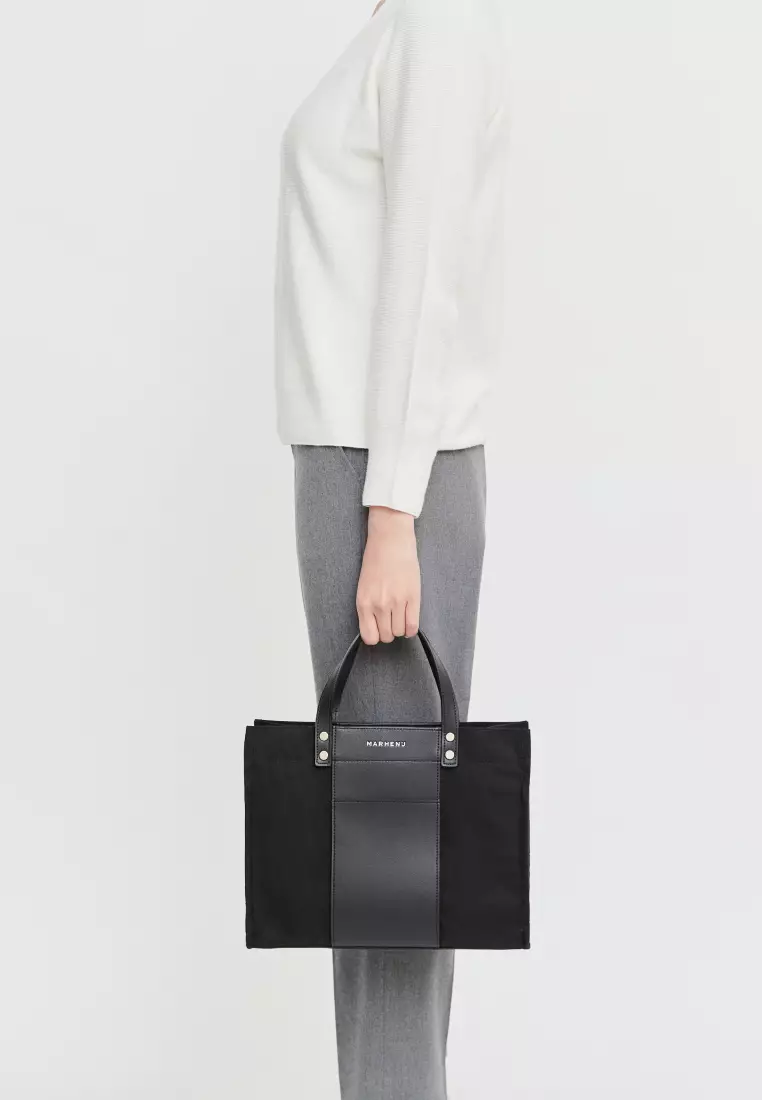 KAI Canvas Vegan Leather Crossbody Bag Urban Black