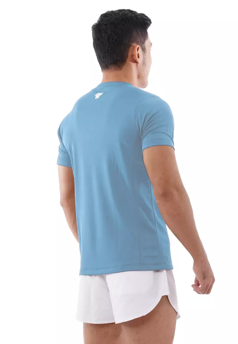 Tiento Kaos Dry Fit Men Airy Blue Baju Olahraga Lari Pria