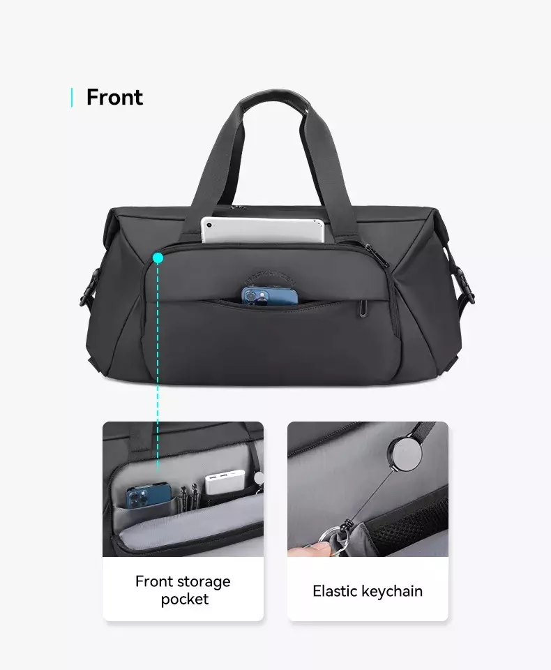 Mark Ryden MR2891 Tas Pria Multi Funsi Travel GYM Waterproof Duffel Bag - BLACK