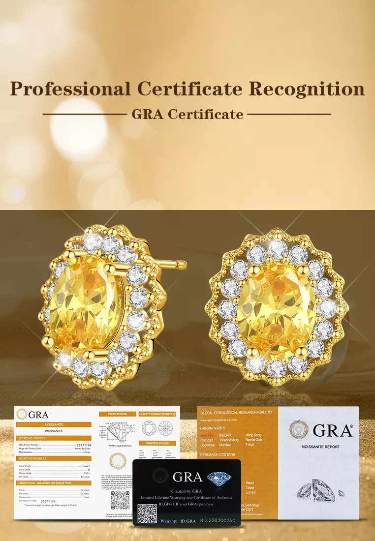 Anting Wanita Korean Fashion Berlian Anting Giwang Perhiasan Original Kotak Indah gold