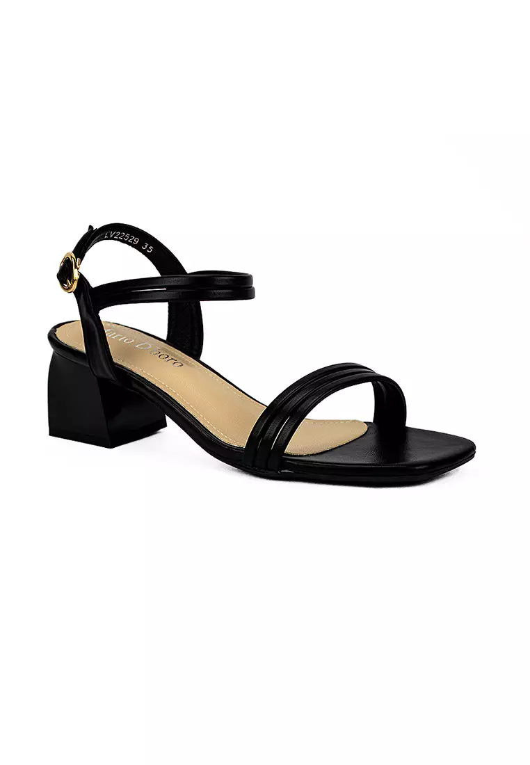 Women's Heeled Sandals LV 22529 Black C13