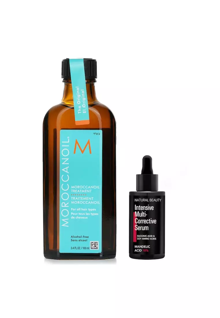 MOROCCANOIL - Moroccanoil Moroccanoil Treatment - Original (For All Hair Types) 100ml X Natural Beauty Intensive Multi-Corrective Serum - Mandelic Acid 18% (Exp Date: 12/2025) 35ml 2pcs
