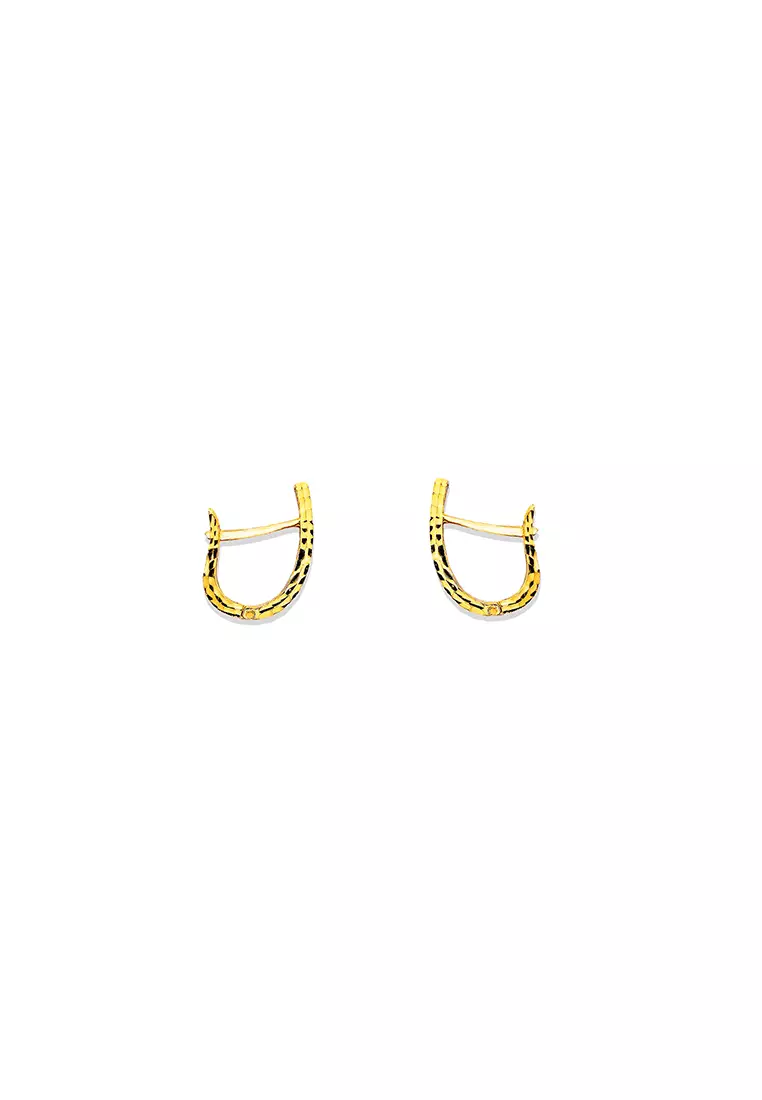 Buy MJ Jewellery 375/9K Gold Earrings S253 (S Size) Online