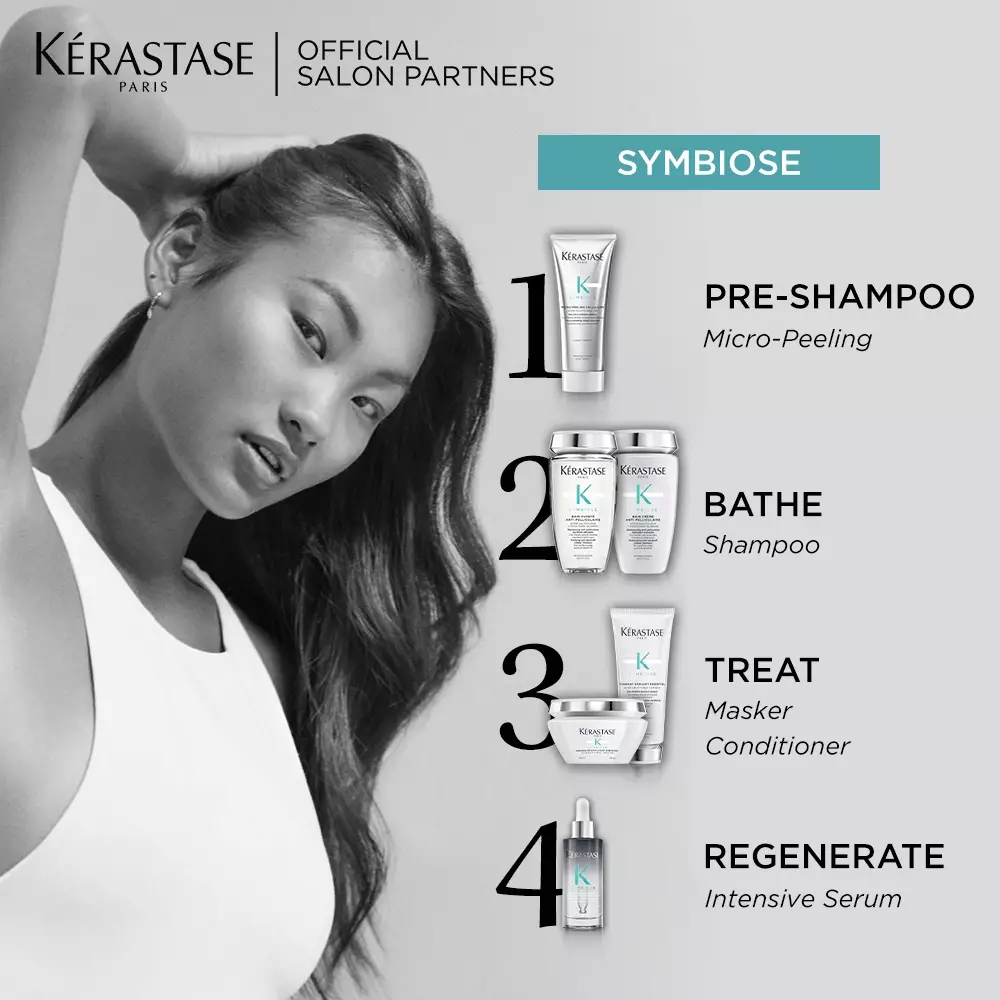 Kerastase Shampoo Anti Ketombe (Basah) - Bain Purete Symbiose 250ml Anti-Dandruff Shampoo