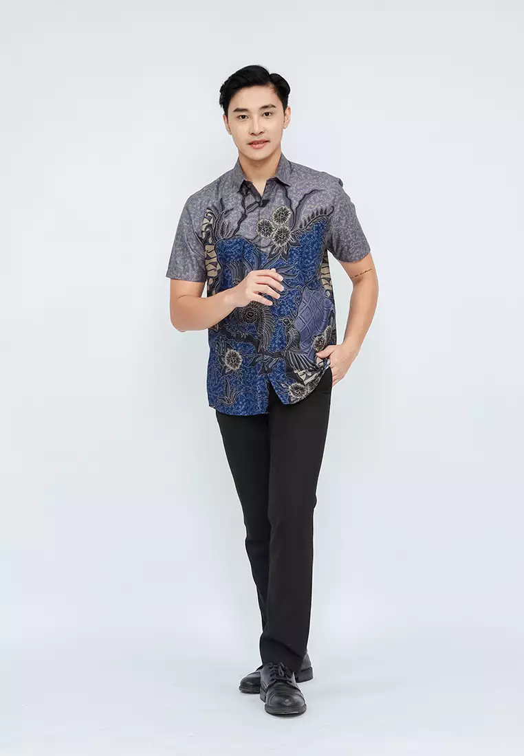 My Aksa Batik Pria Kemeja Pendek Ernest Elena Early