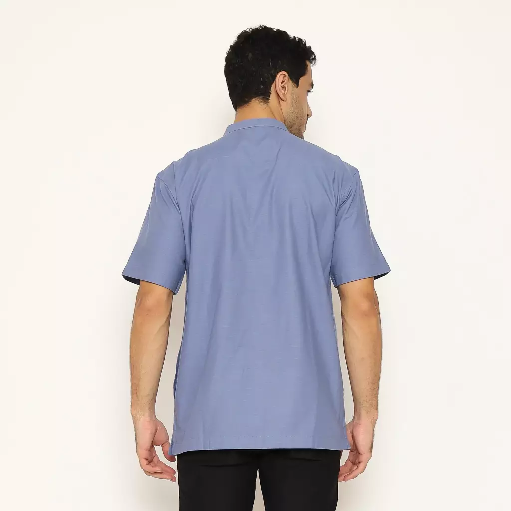 AMK Baju Koko Pria Lengan Pendek KK TAREEQ S/S Medium Blue