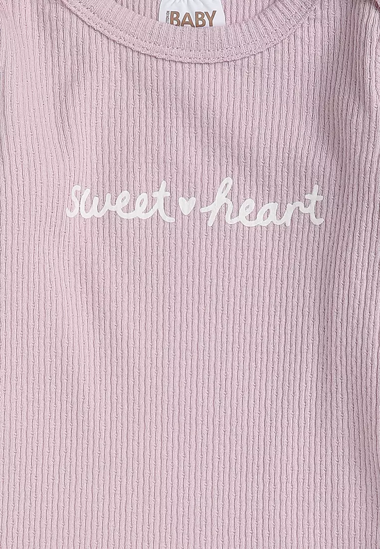 Organic Pointelle Long Sleeve Bubbysuit