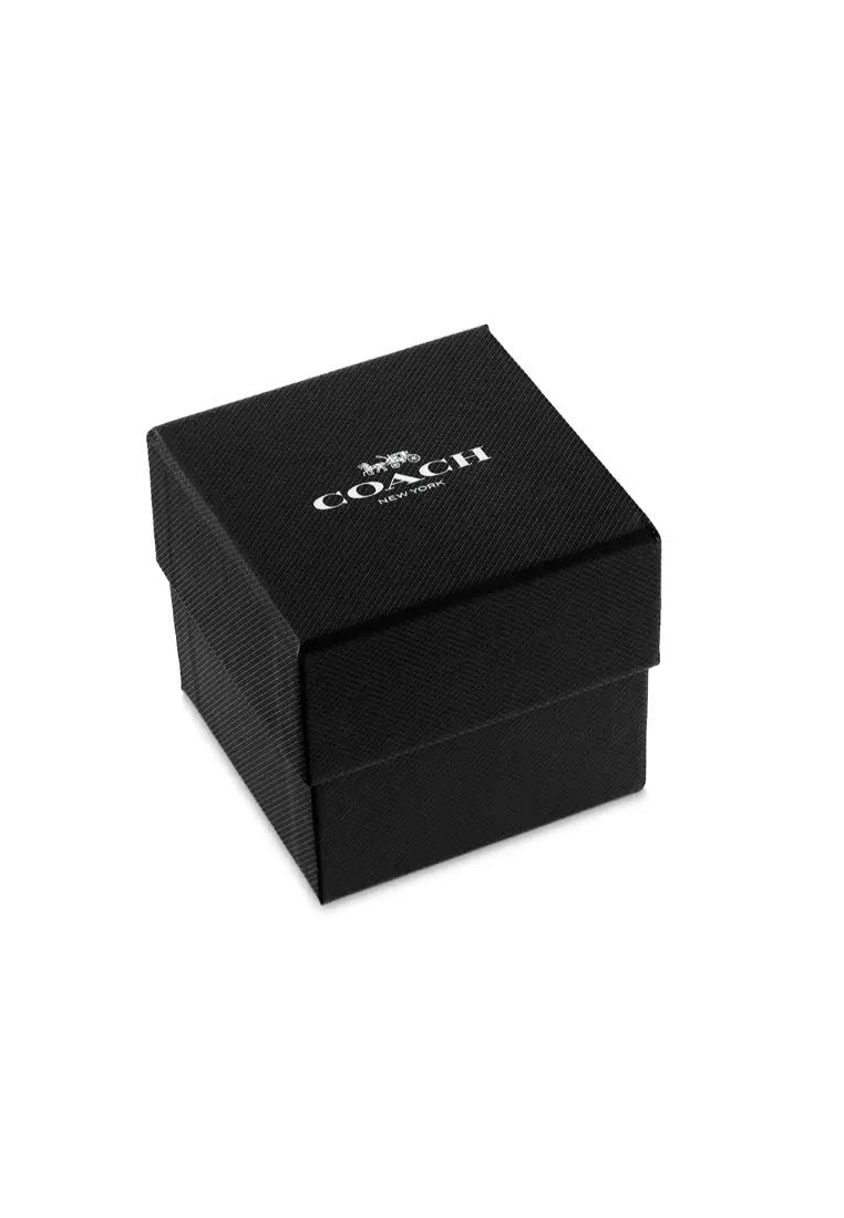 Perry Women's Watch Black Calfskin Strap - Silver White Dial 14503115