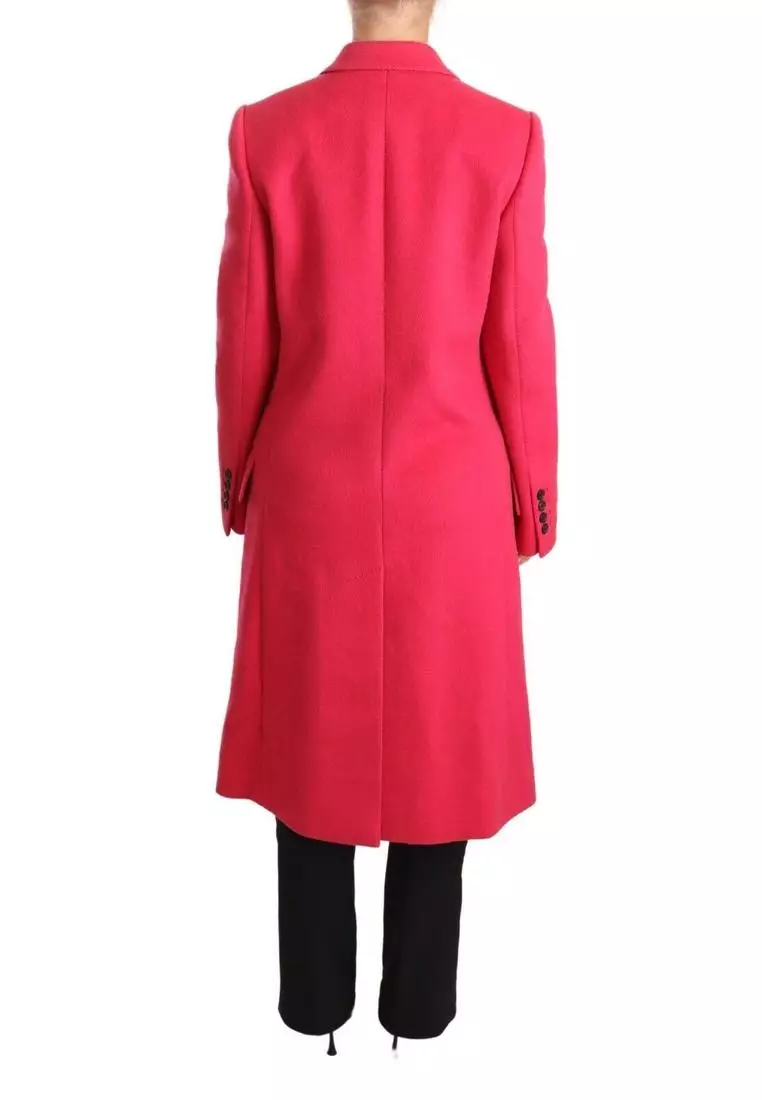 【関税＆送料込み】Dolce & Gabbana Double-Breasted Coat Double-breasted baize coat in Black for Women