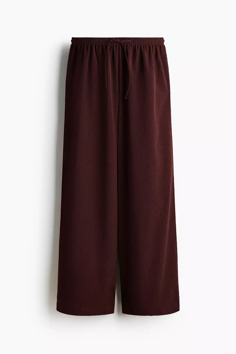 Textured jersey trousers