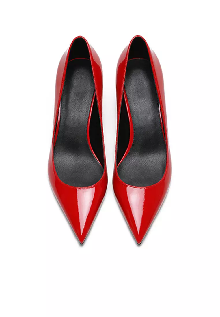 3CM Patent Pointed Kitten Heels Pumps HZL130