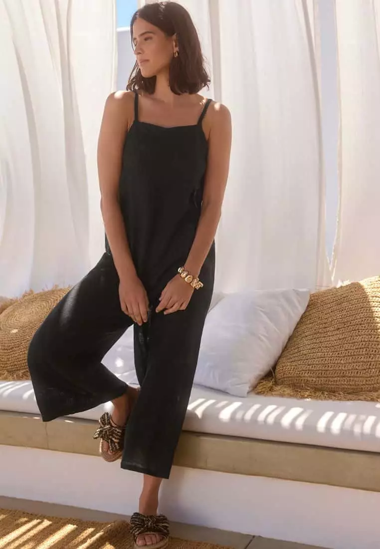 Buy NEXT Premium 100% Linen Romper Jumpsuit 2025 Online ZALORA