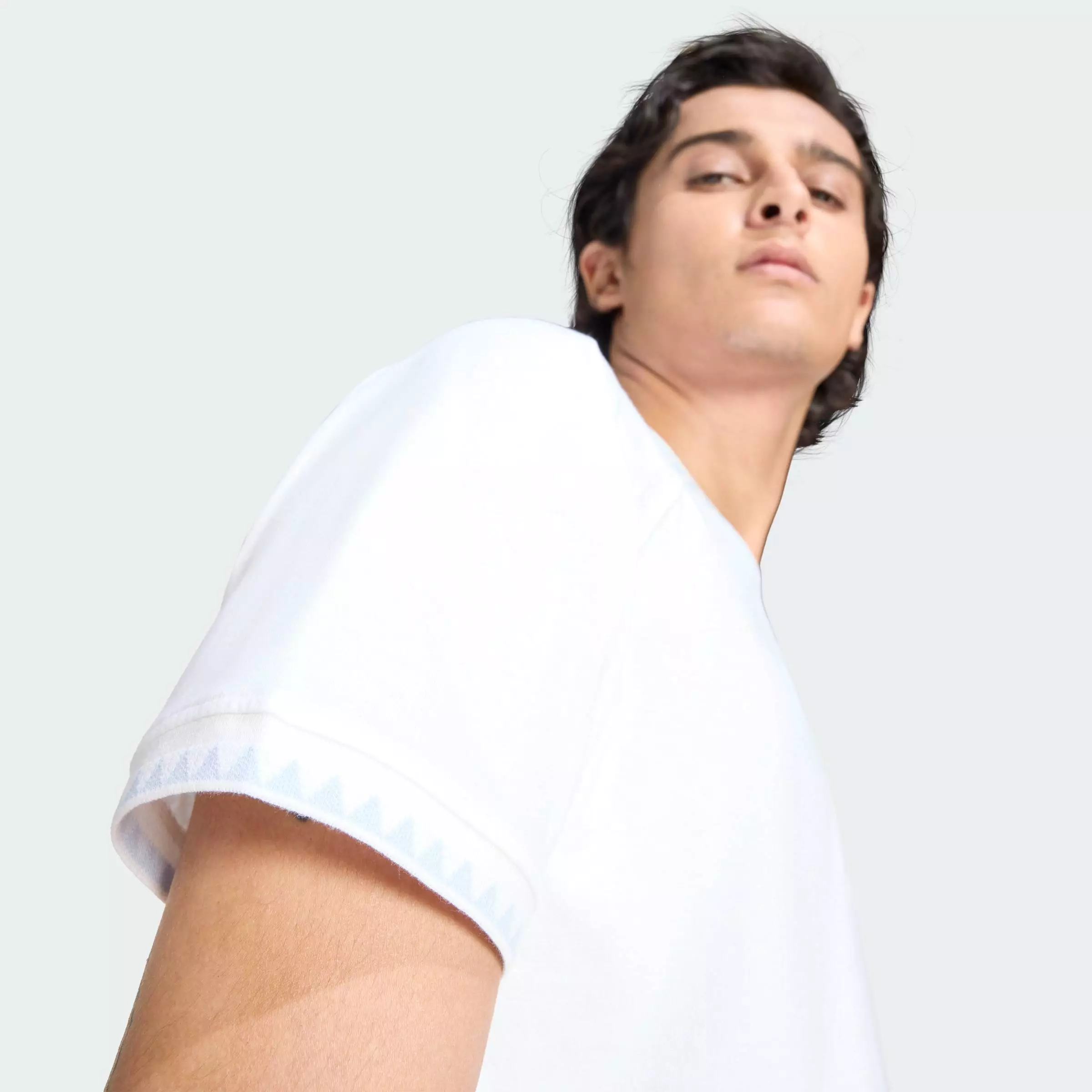 Lifestyle CHEST STRIPES ENGINEERED COLLAR TEE Men White KC6448