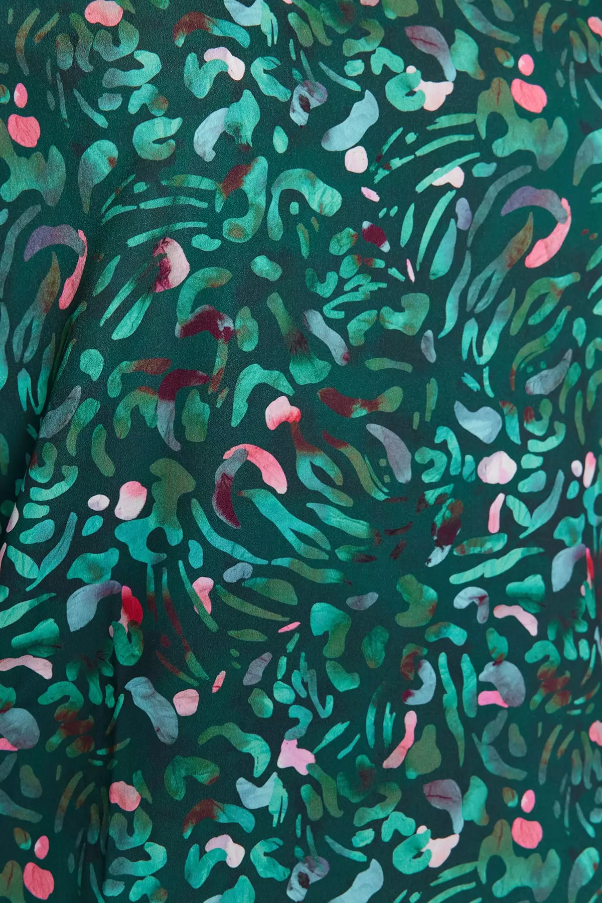 Printed Mock Neck Blouse