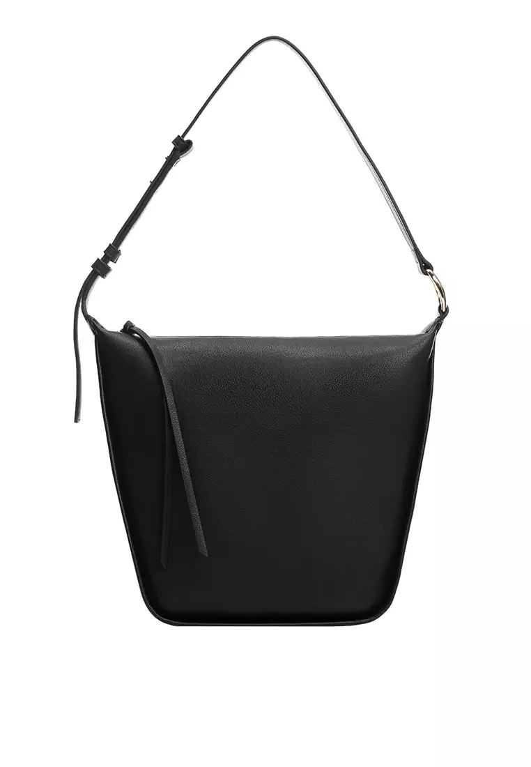 Mango black 2025 solid handbag