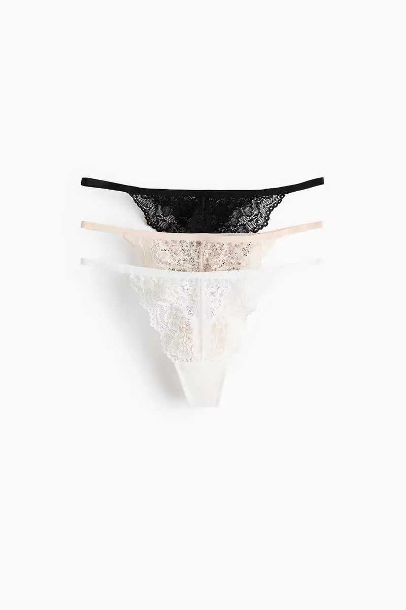 3-pack lace tanga thong briefs
