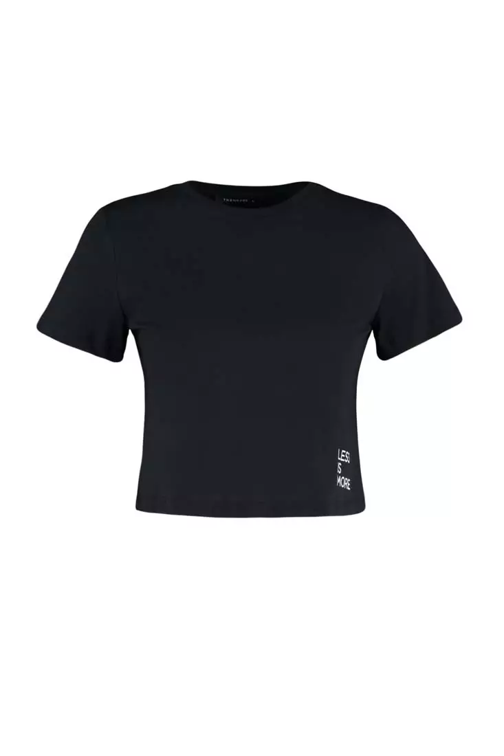 Calvin Klein Crop Top - Black - Trendyol