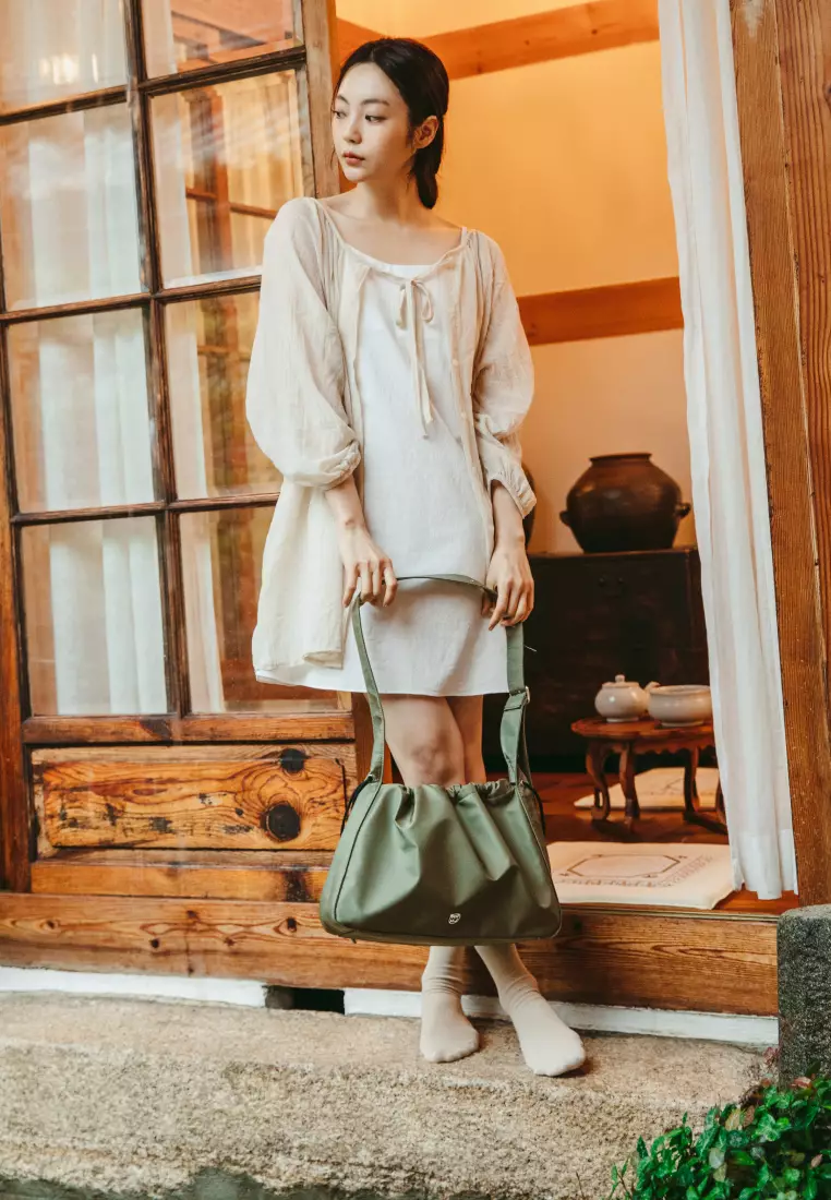 MOA Nylon Crossbody Bag Sage Green