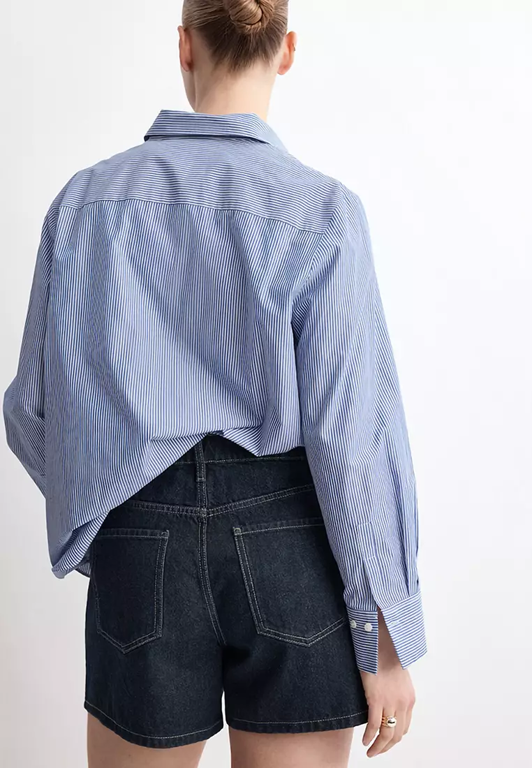Straight Mid-Rise Denim Shorts