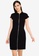 The Ragged Priest black Double Ended Zip Rib Polo Dress 88FCCAA3A441D8GS_1